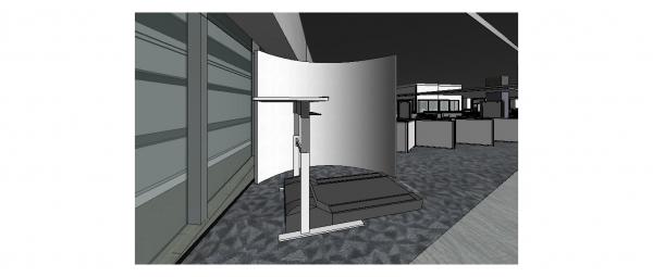 Treadmill for work place