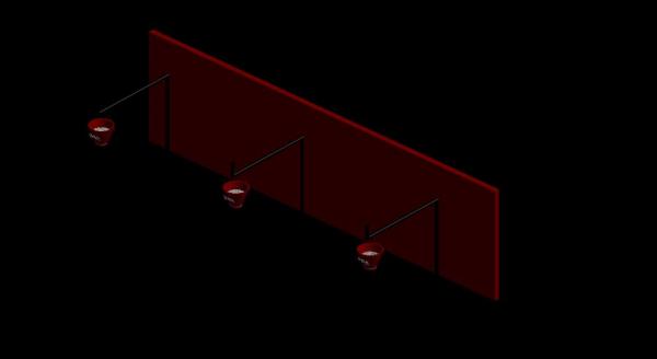 Fire Bucket with Stand wall Mounted