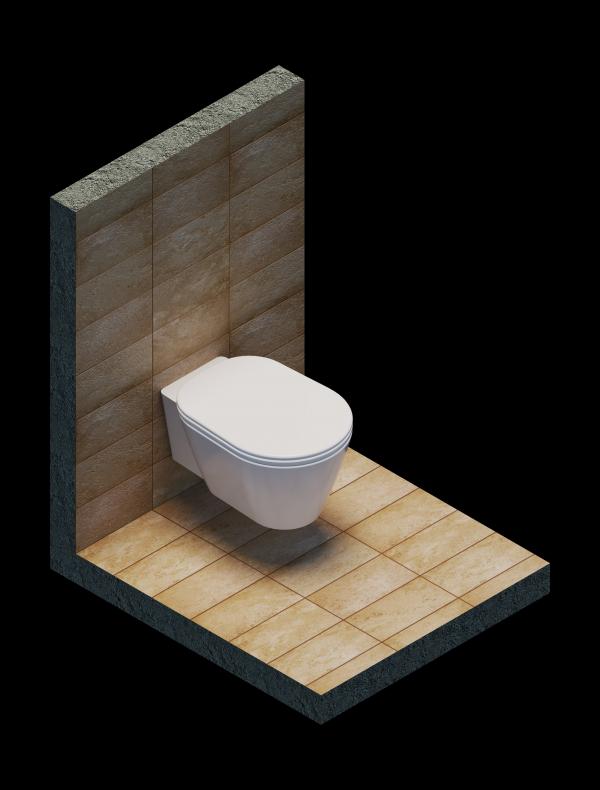 Water Closet (Toilet) Wall-Hung Concealed WC
