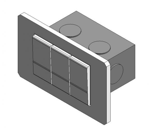 Revitcity Com Object 3 Gang Switch 2 Single Pole Switch