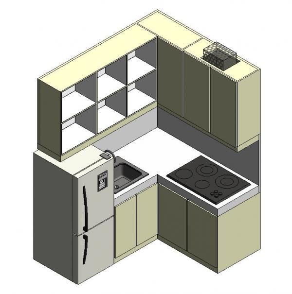 Kitchen Cabinet - L-Type (1.89 m X 1.57 m)