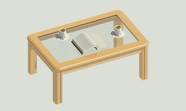 Coffee Table with Coffee and Magazine