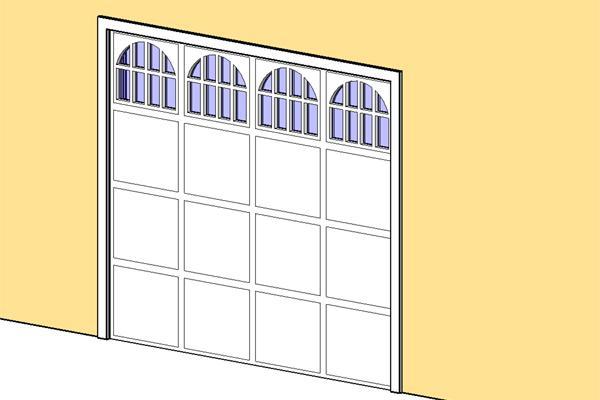 8' Overhead Panel Garage Door Colonial