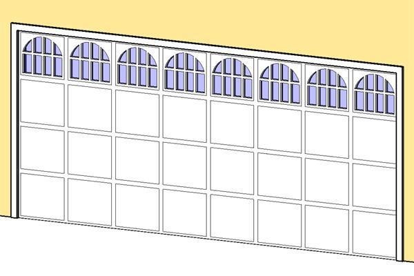 16' Overhead Panel Garage Door Colonial