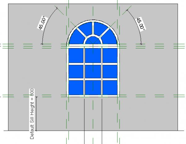 Arched Window (window parametric family)