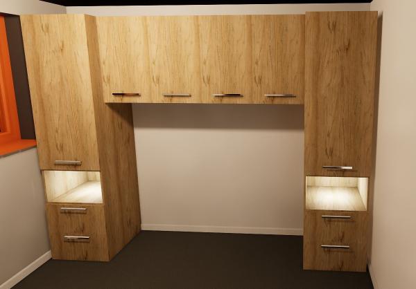 Bedside cabinet wardrobe combo