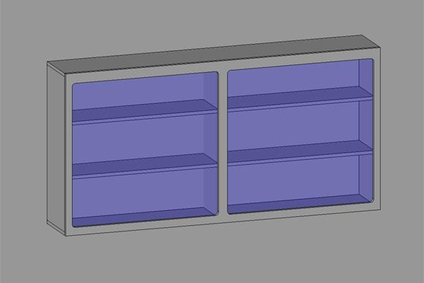 adjustable display cabinet