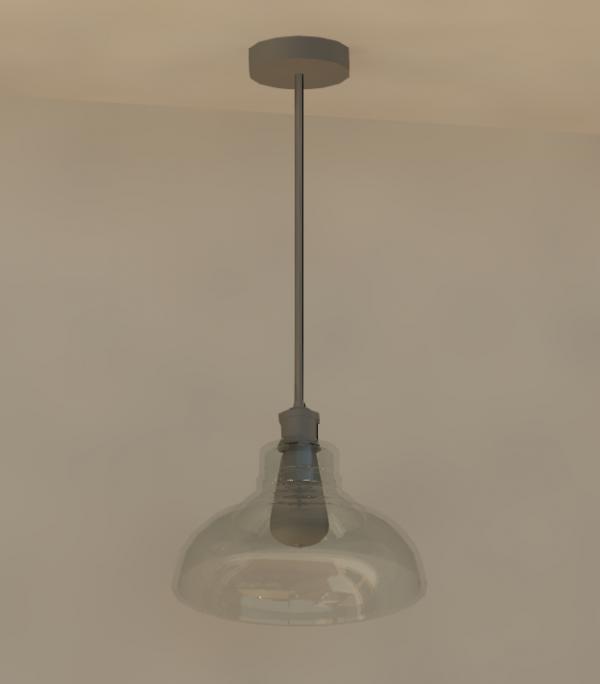 Lucera Brushed Nickel & Glass Kitchen Pendant Light LL-P431-LED-BN