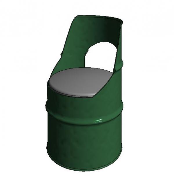 OIL DRUM CAFE CHAIR