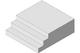 Pre-cast concrete step - 3 riser