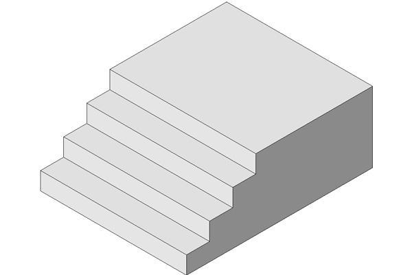Pre-cast concrete steps - 4 risers