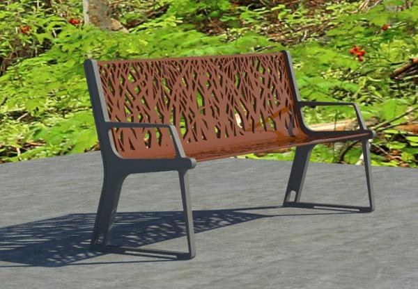 Airi Stix 6' Outdoor Contour Bench
