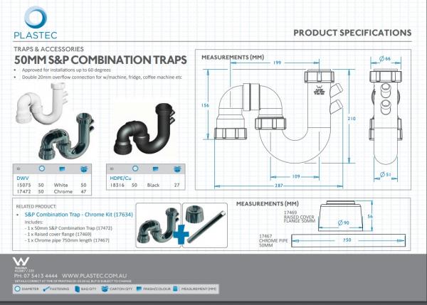 S&P COMBINATION TRAPS 50mm