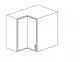 Wall Cabinet Corner with Corner Door