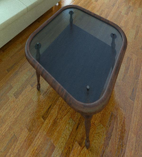Traditional square coffee table