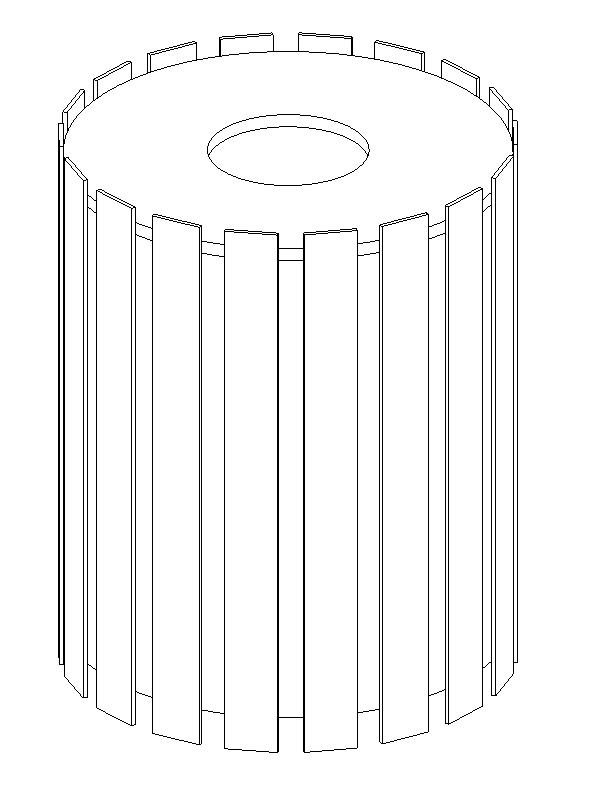 Generic Outdoor Trash Bin