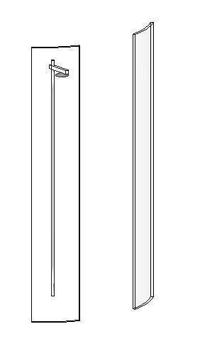 shower corner wall rounded parametric