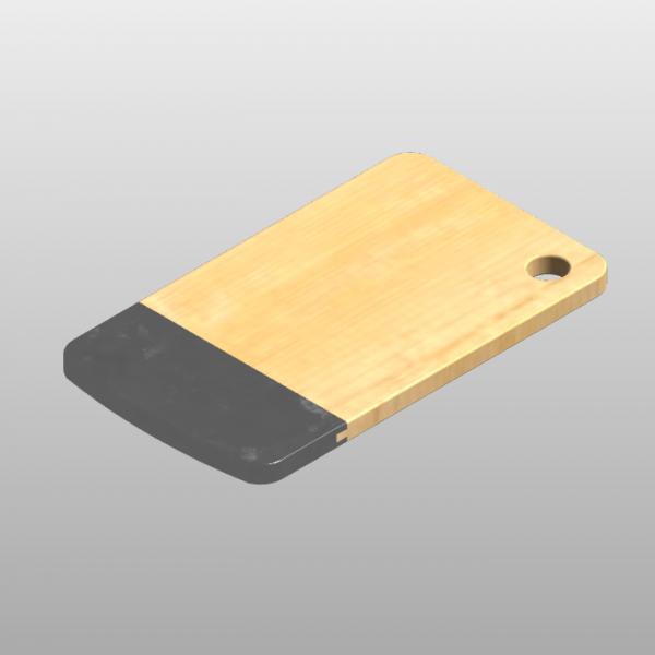 Tábua de Cortar - Madeira e Mármore [Modelo 01]