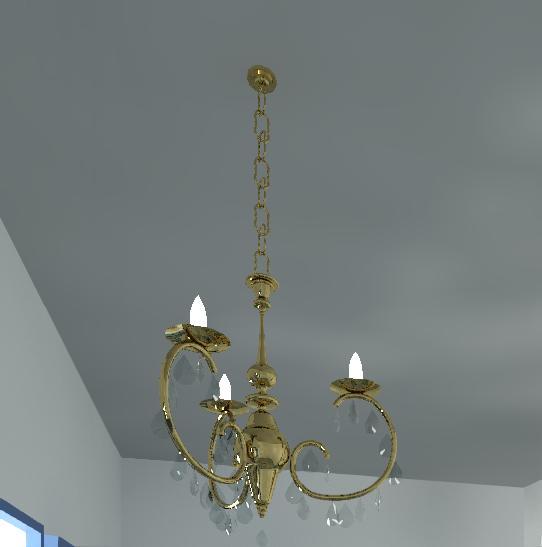 Lampadario a tre bracci