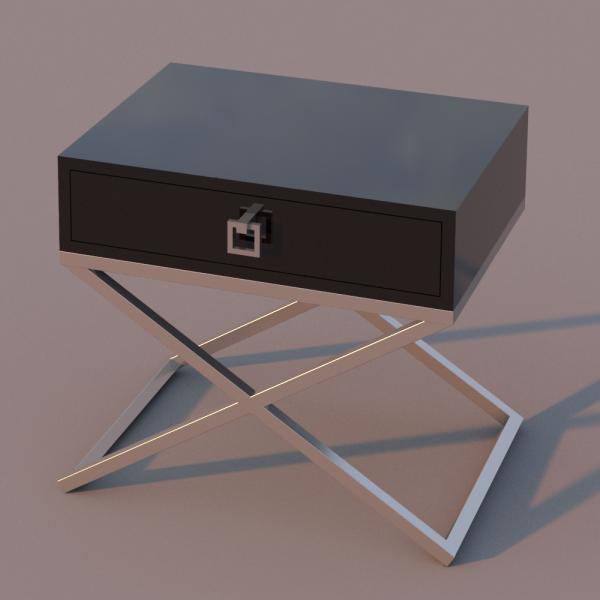 Parametric Modern X-Shape Base Night Stand