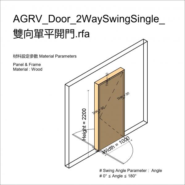 AGRV_Door_2WaySwingSingle_雙向單平開門