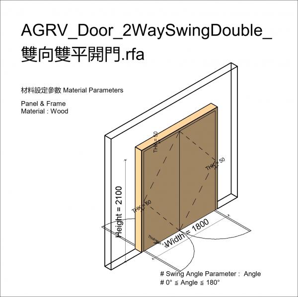 AGRV_Door_2WaySwingDouble_雙向雙平開門