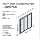 AGRV_Door_GlassSlidingTriple_三落地窗門