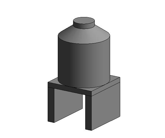 Parametric Water tank with base / Tinaco con base parametrico