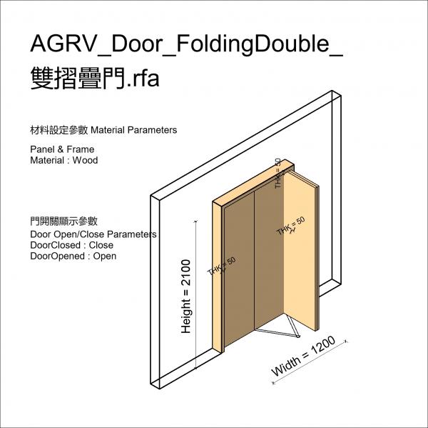 AGRV_Door_FoldingDouble_雙摺疊門