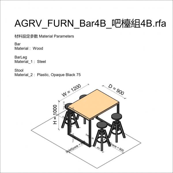 AGRV_FURN_Bar4B_吧檯組4B