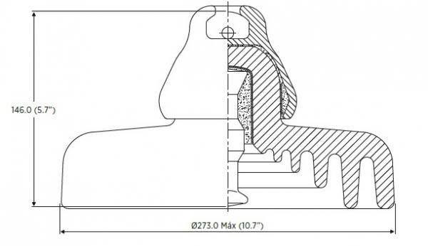 Cadena de Aislador de Porcelana