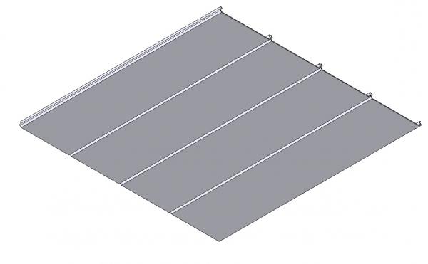 Blue Metal-Linear Closed Gap Ceiling System LC