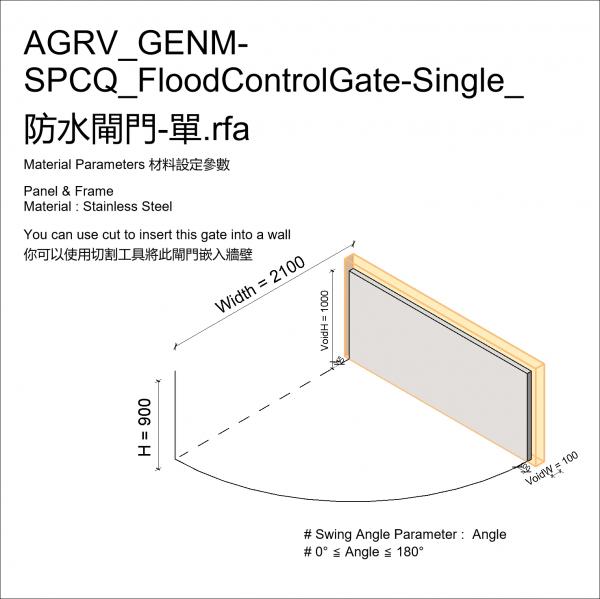 AGRV_GENM-SPCQ_FloodControlGate-Single_防水閘門-單