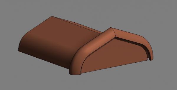 Wall coping tile  Couvre mur terre cuite