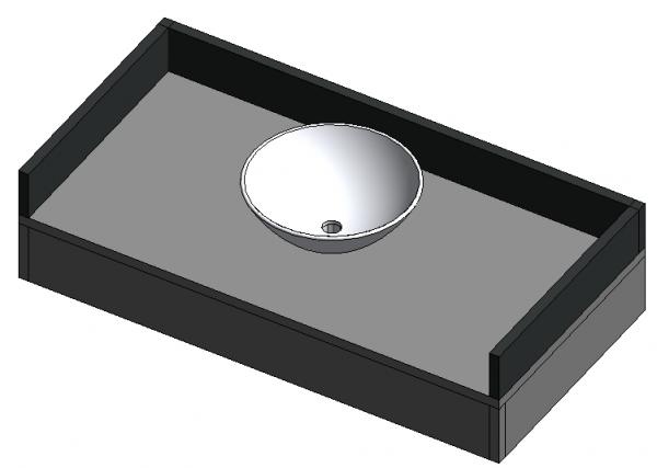 Bancada com Cuba de Apoio - Paramétrica