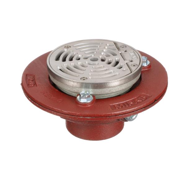 MIFAB® F1100-C-HG - FLOOR DRAIN WITH ROUND HINGED STRAINER FOR MEMBRANE FLOOR AR