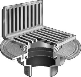 MIFAB® F1100-AS - FLOOR DRAIN WITH ANGLE STRAINER FOR NON-MEMBRANE FLOOR AREAS