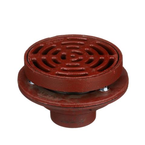 MIFAB® F1340-Y-Q - FLOOR DRAIN WITH 12” ROUND NON ADJUSTABLE TRACTOR GRATE