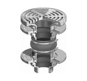 MIFAB® F1620-C - ISOLATION FLOOR DRAIN WITH 9” ADJUSTABLE STRAINER TRACTOR GRATE