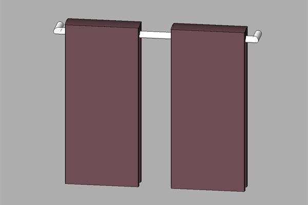 Towel bar and towels