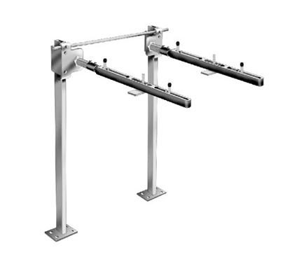 MIFAB® MC-42-R - FIXTURE CARRIER WITH CONCEALED ARMS AND ROUND UPRIGHTS FOR ADA