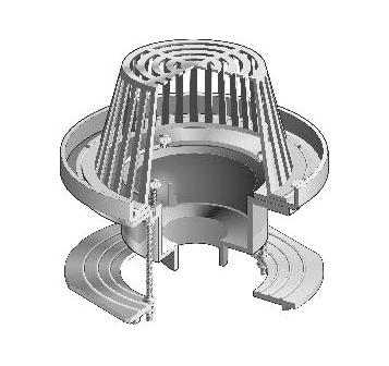 MIFAB® R1200-R - LARGE SUMP ROOF DRAIN WITH EXTERNAL 2” WATER DAM