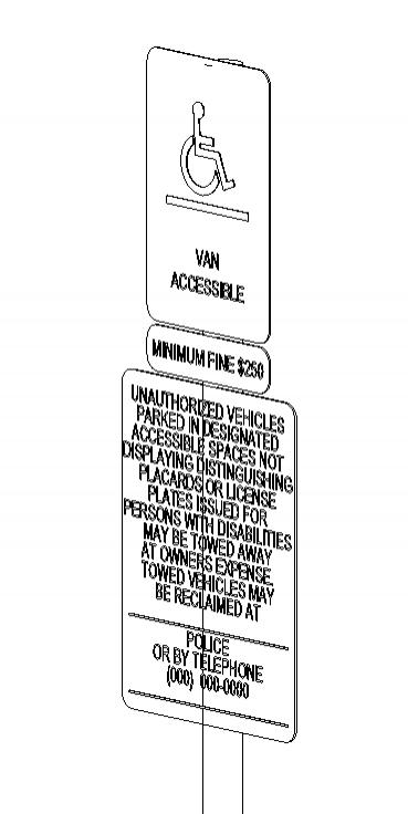 Van Accessible Parking Sign