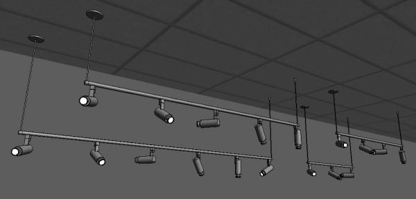 PureEdge Pipeline 4' Track w/Uplight and Adjustable Cans