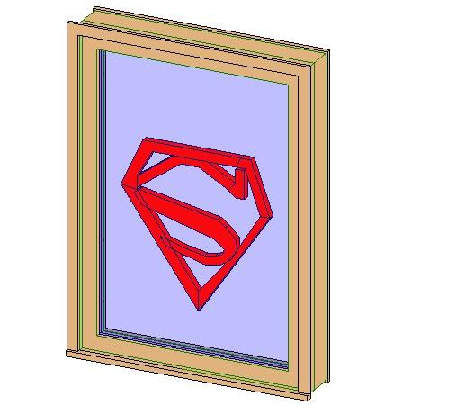 Marvin Window Case with Superman Symbol