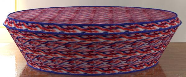 red white blue couch/bed
