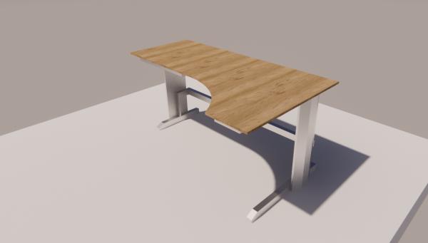 Height adjustable desk/table fixed
