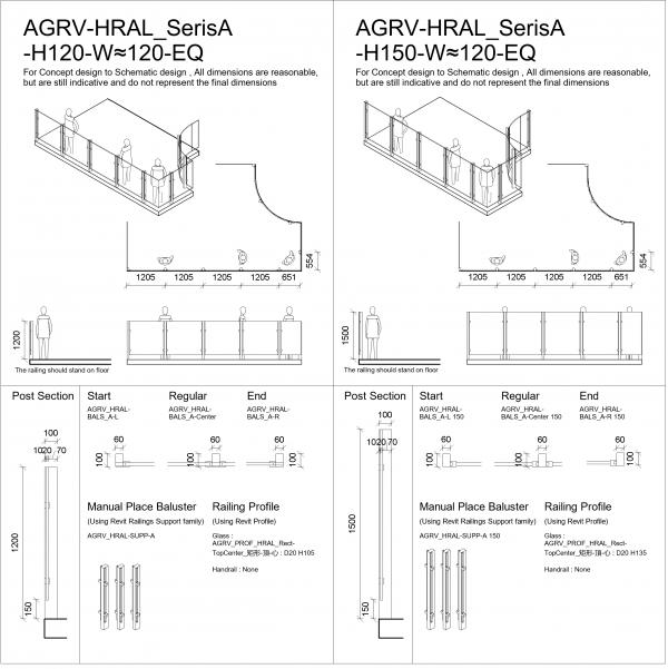 AGRV-HRAL_SeriesA Metal & Glass Railing