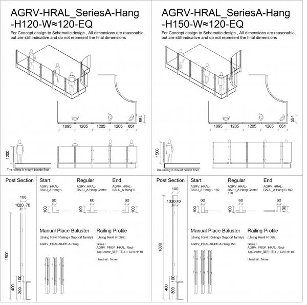 AGRV-HRAL_SeriesA-Hang Metal & Glass Railing