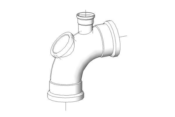 Drainag-Marley-110 Vent Horn Bend Access Heel 95�